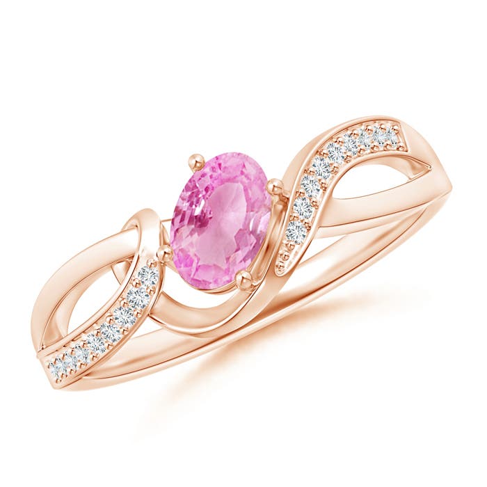 A - Pink Sapphire / 0.66 CT / 14 KT Rose Gold