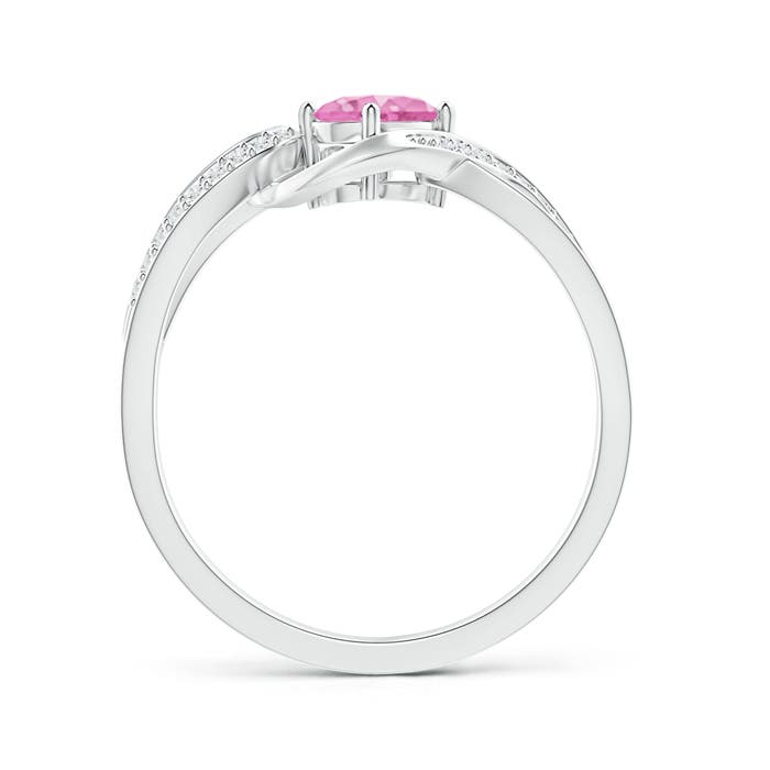 A - Pink Sapphire / 0.66 CT / 14 KT White Gold