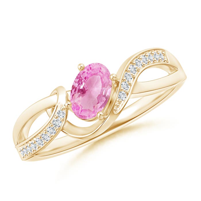 A - Pink Sapphire / 0.66 CT / 14 KT Yellow Gold