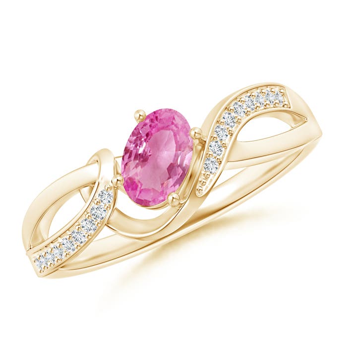 AA - Pink Sapphire / 0.66 CT / 14 KT Yellow Gold