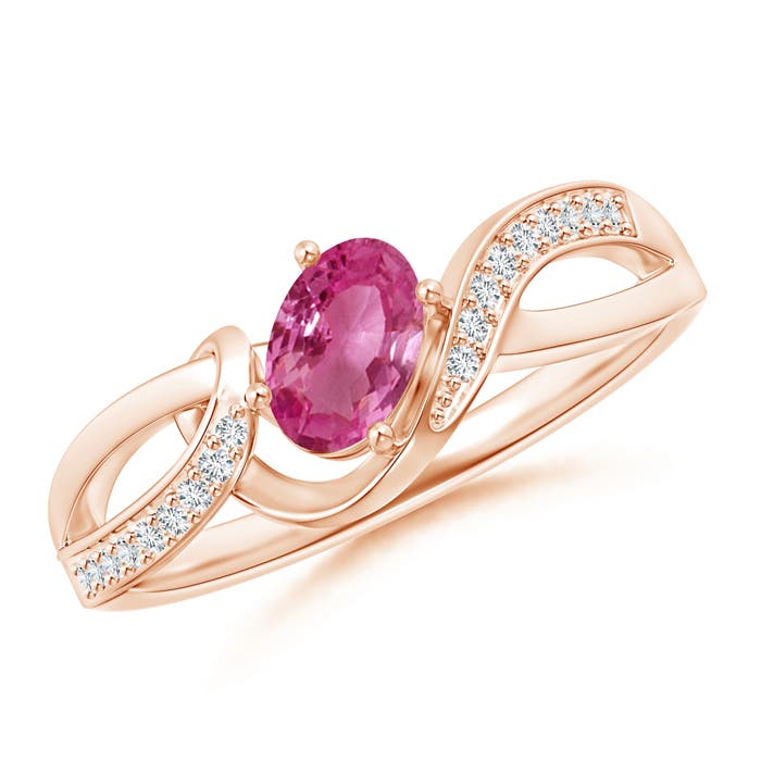 AAAA - Pink Sapphire / 0.66 CT / 14 KT Rose Gold