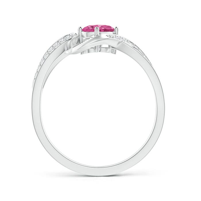 AAAA - Pink Sapphire / 0.66 CT / 14 KT White Gold