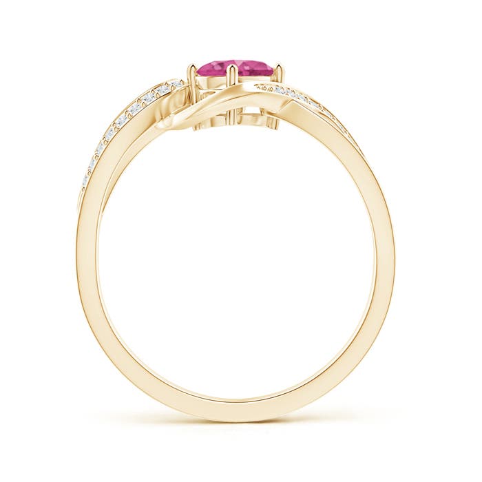 AAAA - Pink Sapphire / 0.66 CT / 14 KT Yellow Gold