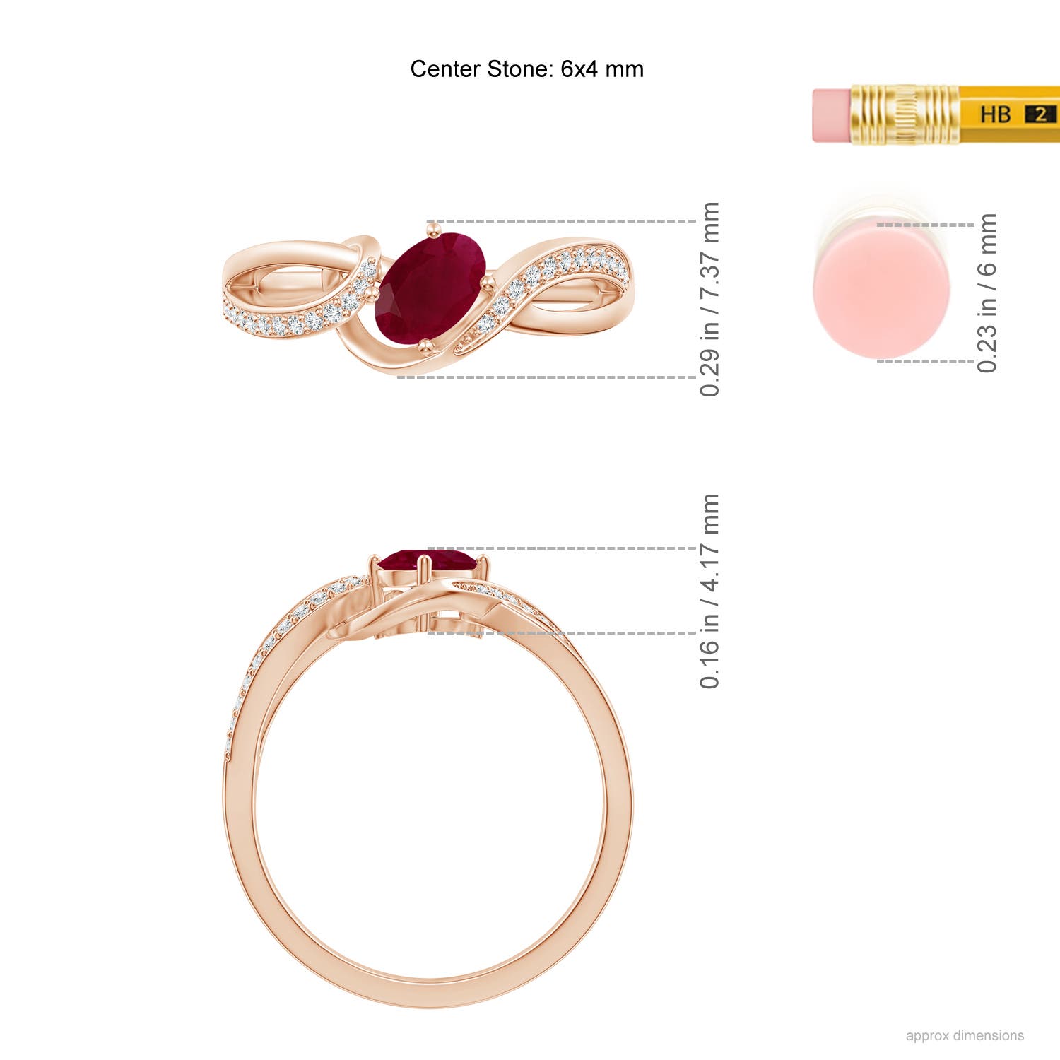 A - Ruby / 0.71 CT / 14 KT Rose Gold