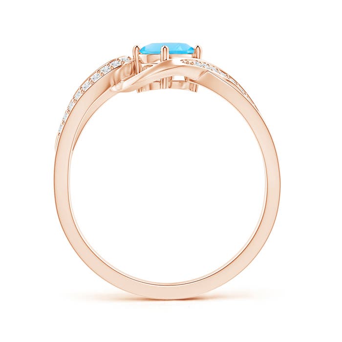 AA - Swiss Blue Topaz / 0.65 CT / 14 KT Rose Gold