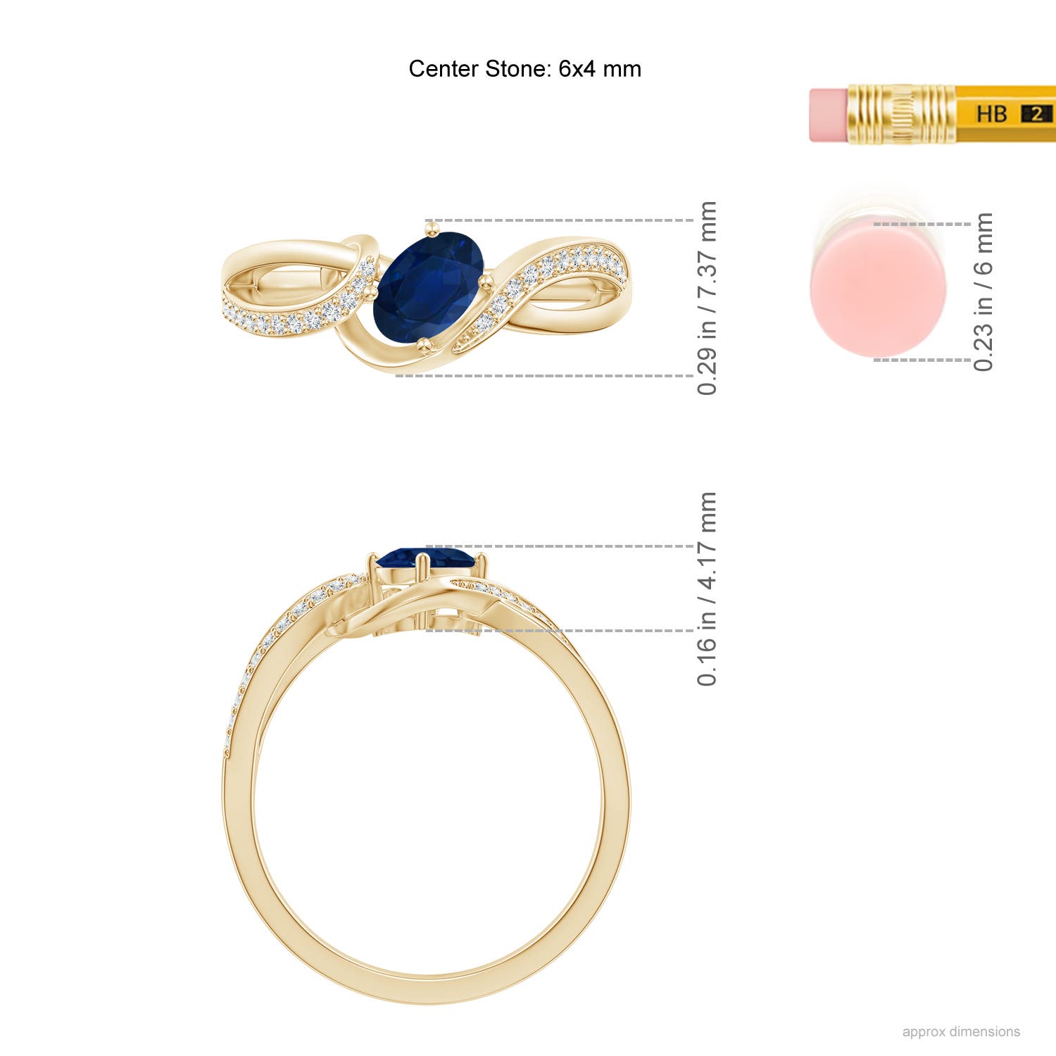 AA - Blue Sapphire / 0.71 CT / 14 KT Yellow Gold