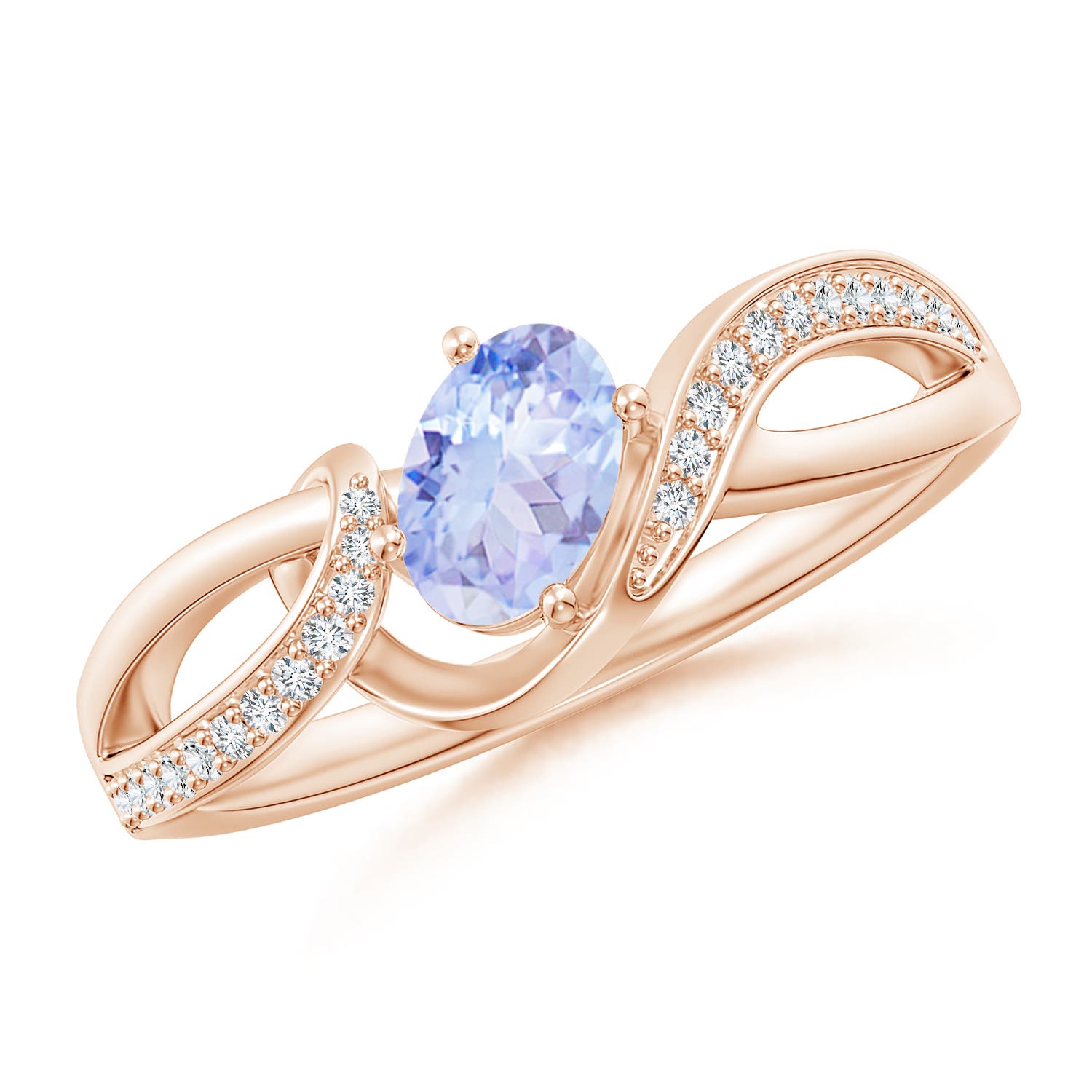 A - Tanzanite / 0.57 CT / 14 KT Rose Gold