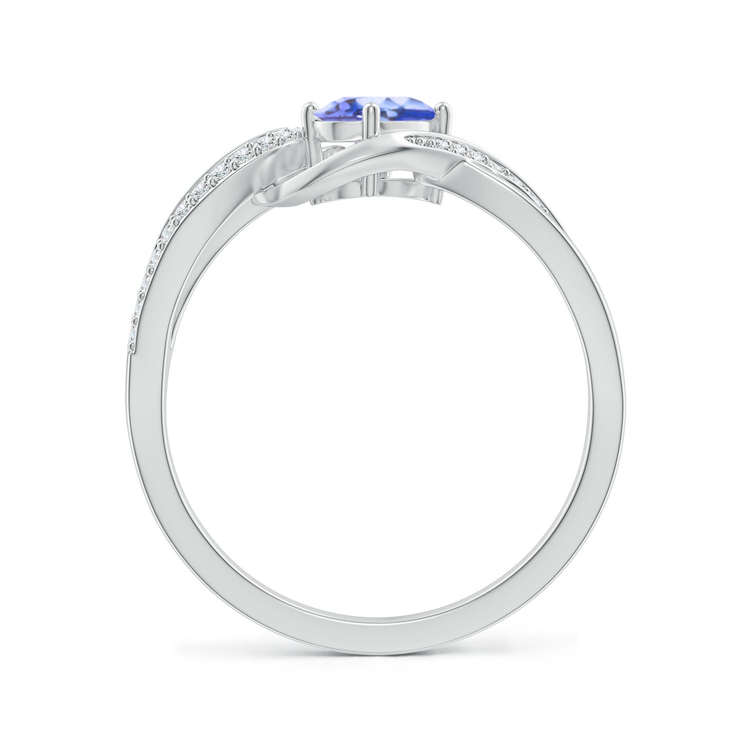 AA - Tanzanite / 0.57 CT / 14 KT White Gold