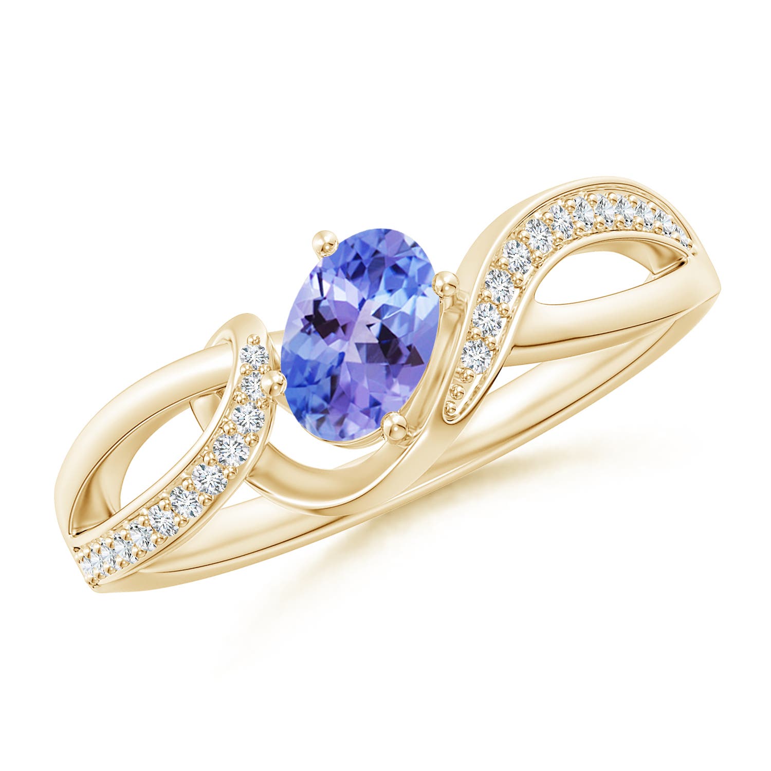 AAA - Tanzanite / 0.57 CT / 14 KT Yellow Gold