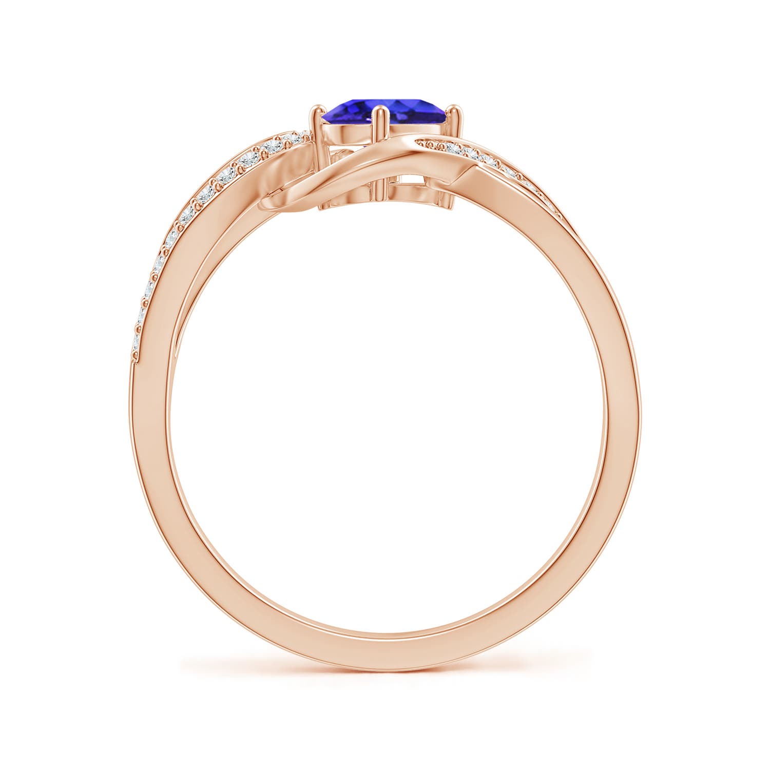 AAAA - Tanzanite / 0.57 CT / 14 KT Rose Gold