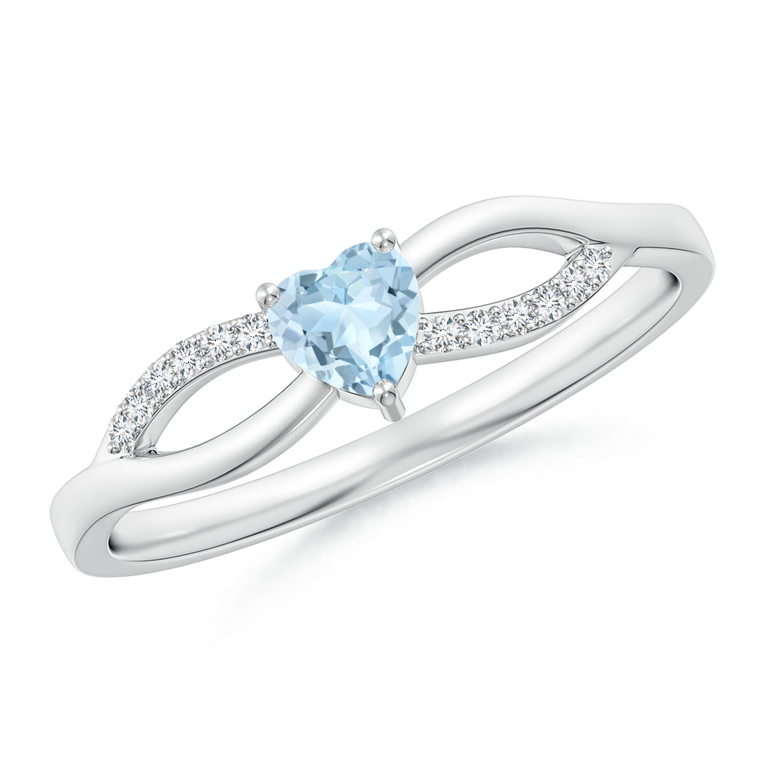 AA - Aquamarine / 0.24 CT / 14 KT White Gold