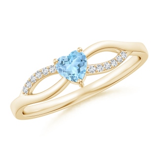 Heart AAA Aquamarine