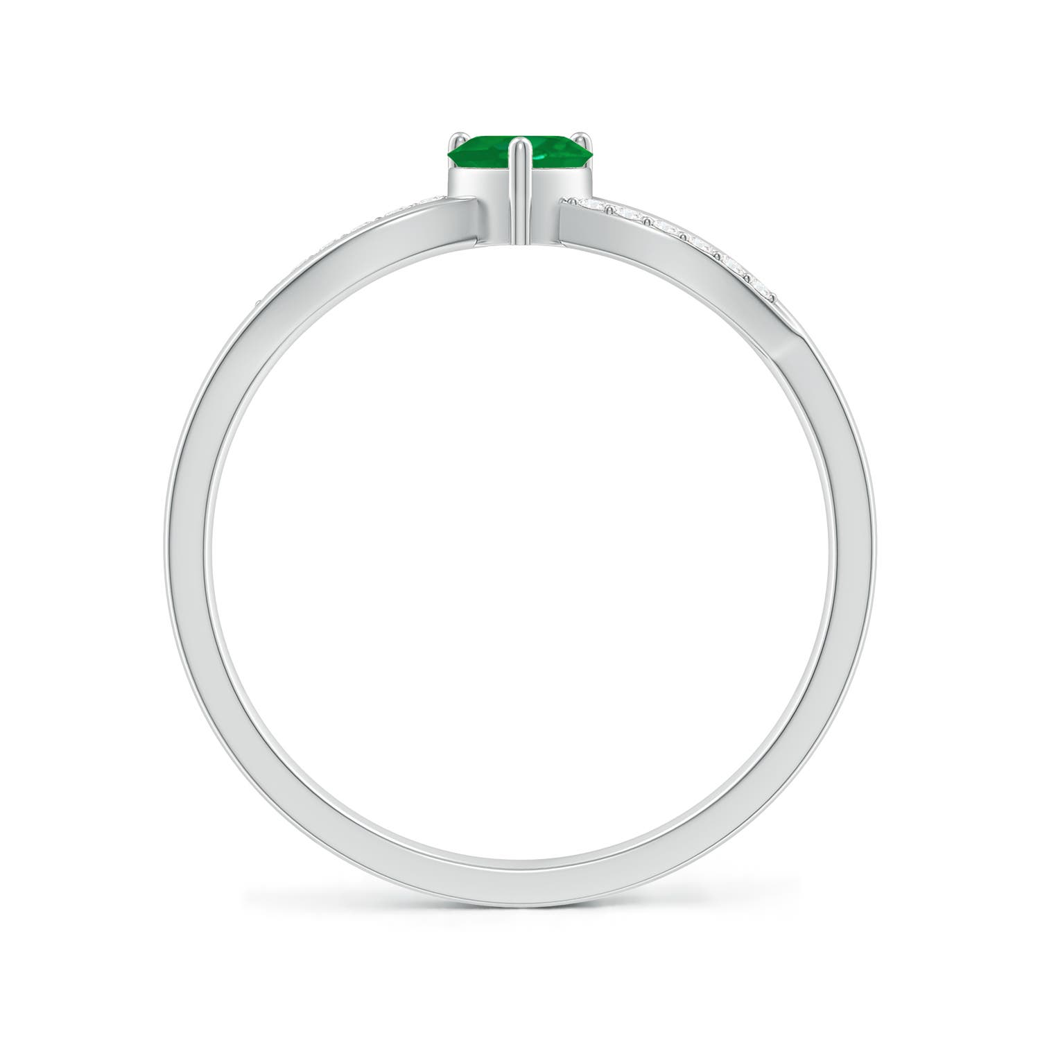 AA - Emerald / 0.24 CT / 14 KT White Gold