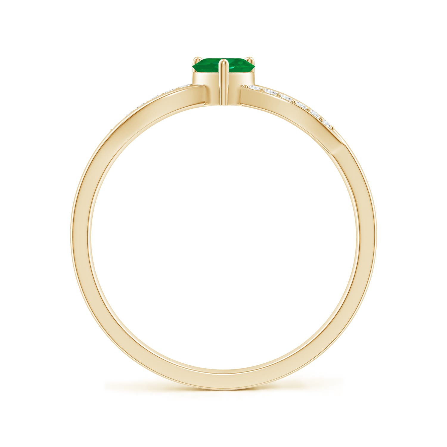 AA - Emerald / 0.24 CT / 14 KT Yellow Gold