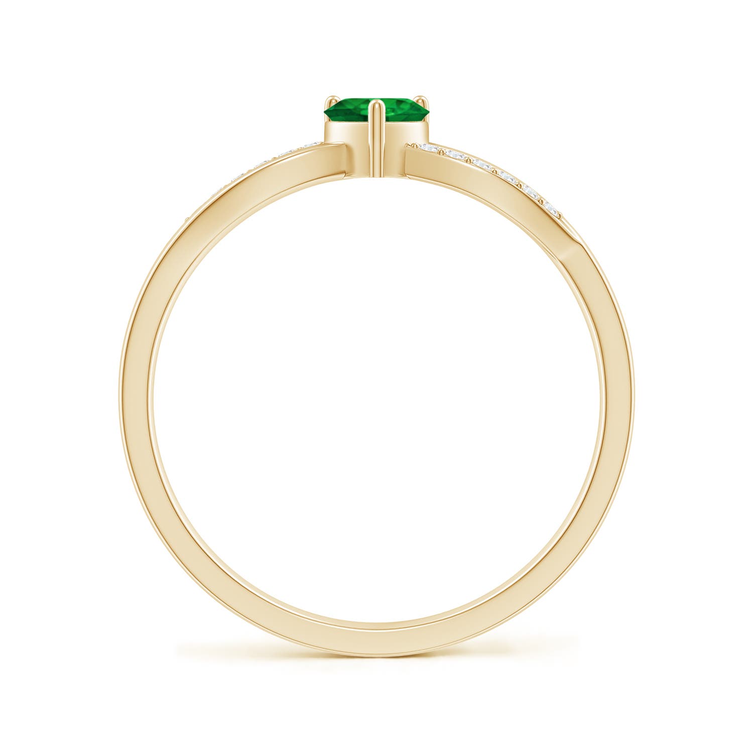 AAA - Emerald / 0.24 CT / 14 KT Yellow Gold