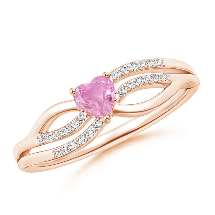 A - Pink Sapphire / 0.29 CT / 14 KT Rose Gold