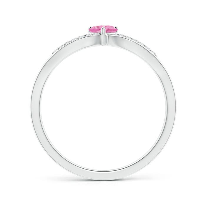 A - Pink Sapphire / 0.29 CT / 14 KT White Gold