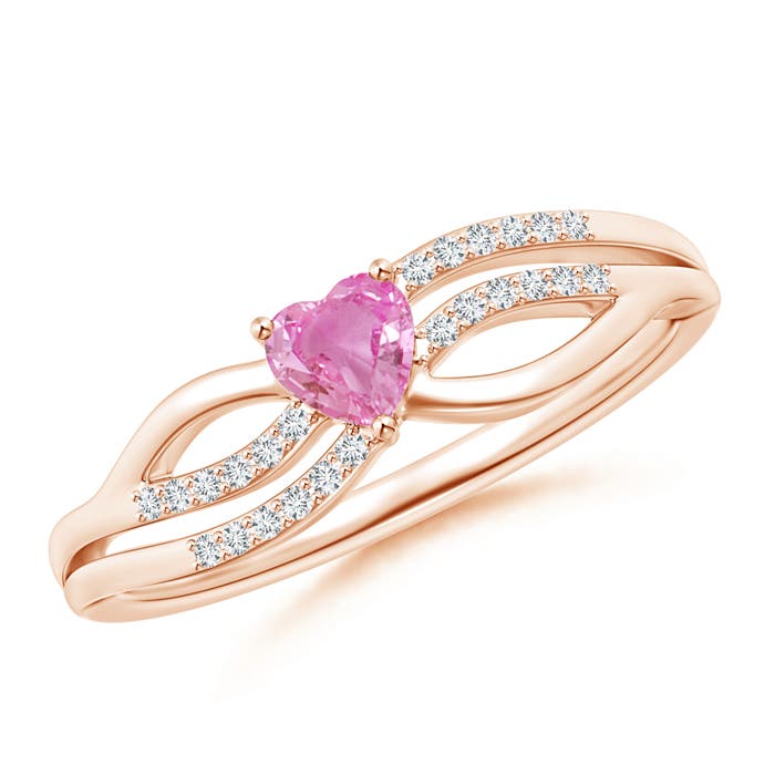 AA - Pink Sapphire / 0.29 CT / 14 KT Rose Gold