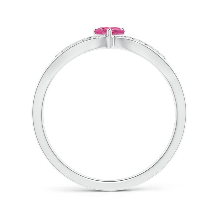 AAA - Pink Sapphire / 0.29 CT / 14 KT White Gold