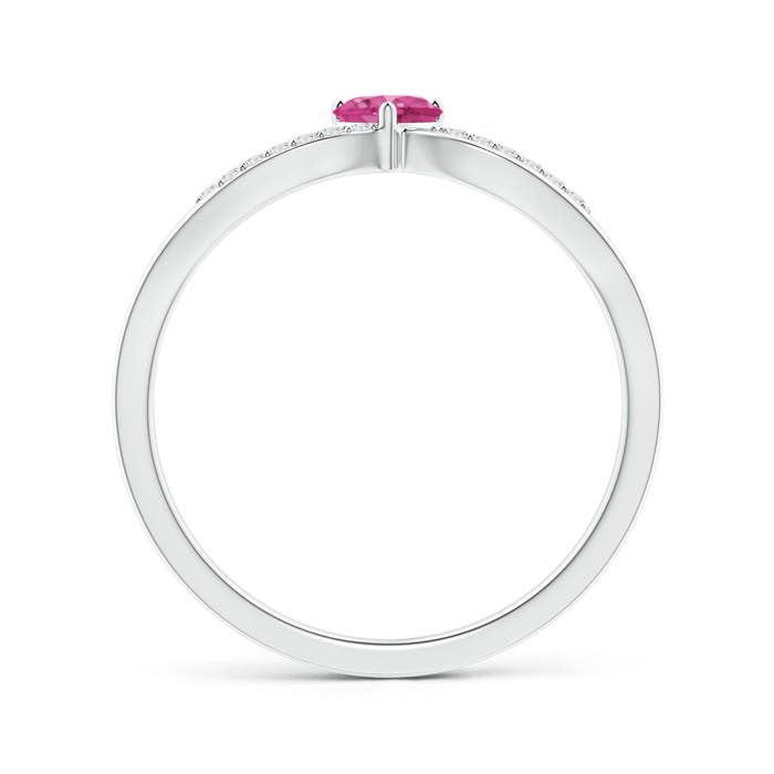 AAAA - Pink Sapphire / 0.29 CT / 14 KT White Gold