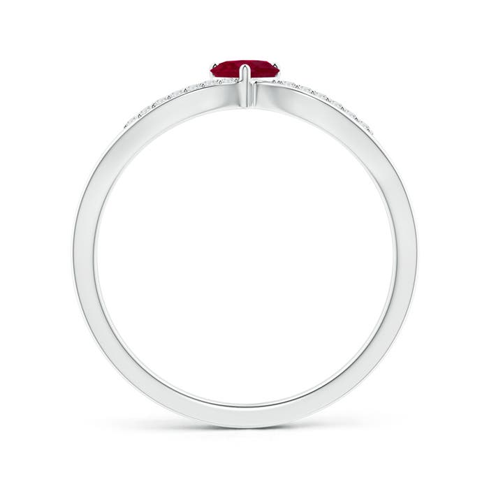 A - Ruby / 0.34 CT / 14 KT White Gold