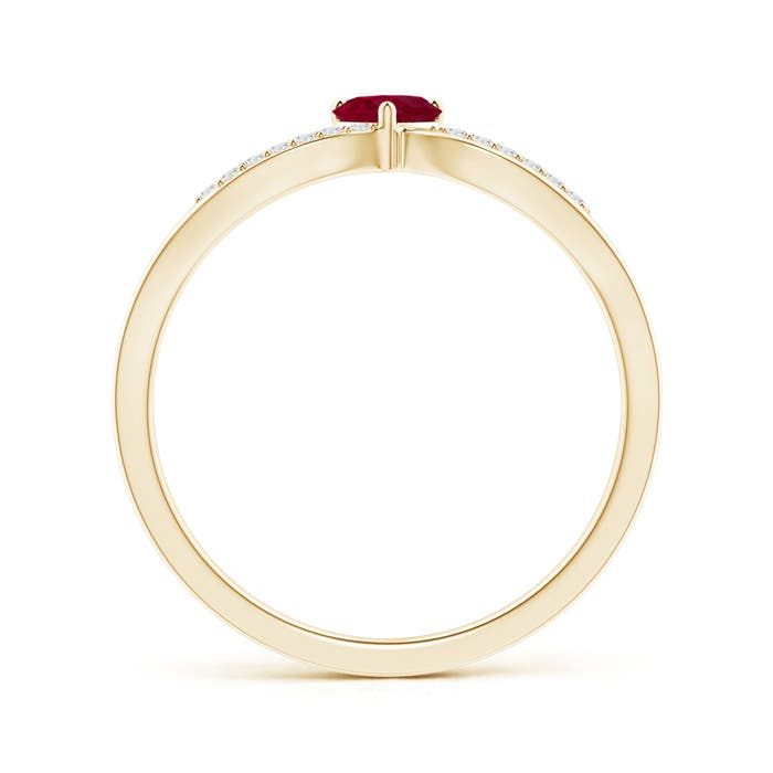 A - Ruby / 0.34 CT / 14 KT Yellow Gold