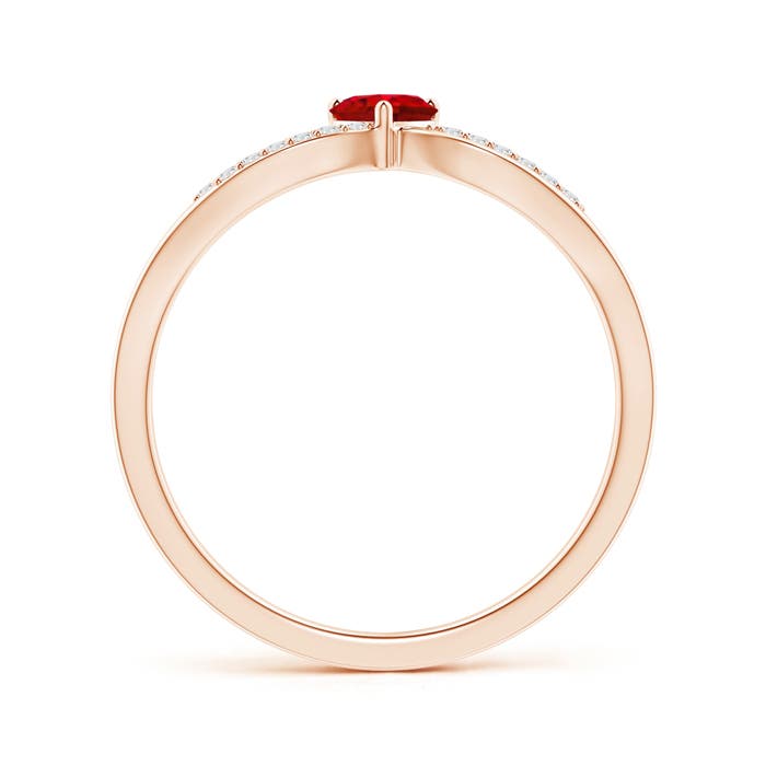 AAA - Ruby / 0.34 CT / 14 KT Rose Gold