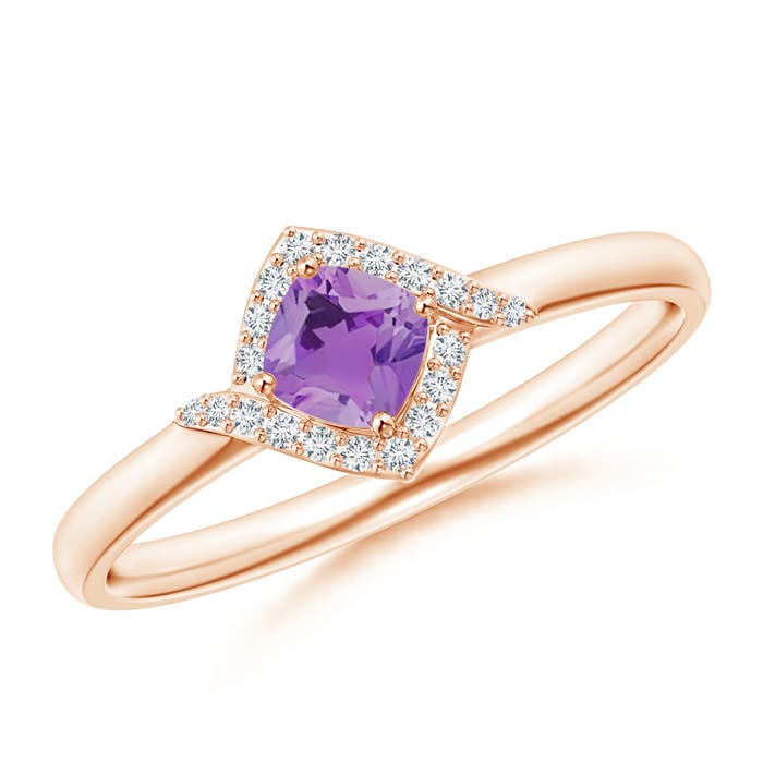 A - Amethyst / 0.42 CT / 14 KT Rose Gold