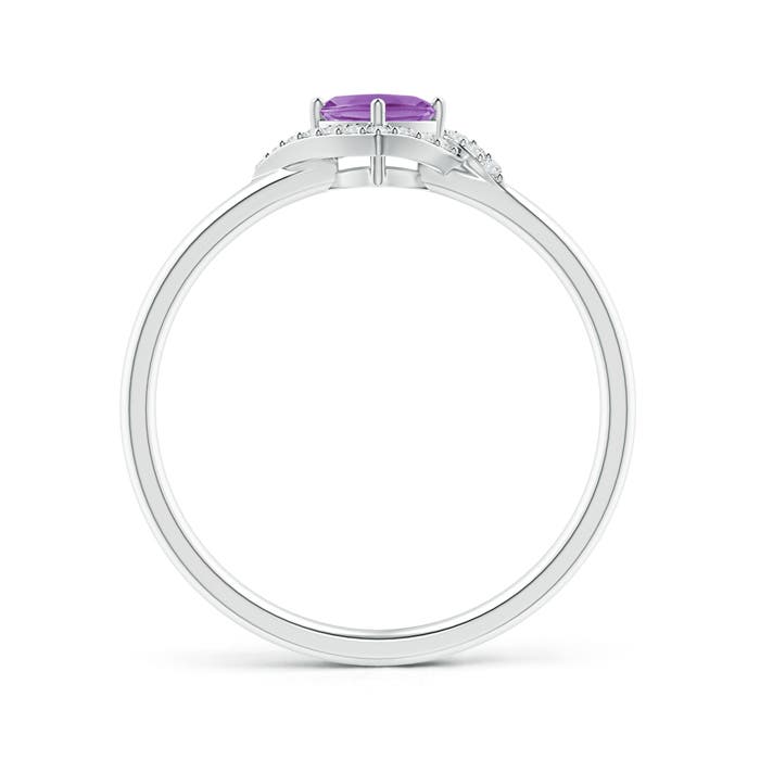 A - Amethyst / 0.42 CT / 14 KT White Gold