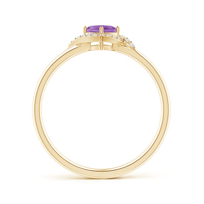 A - Amethyst / 0.42 CT / 14 KT Yellow Gold