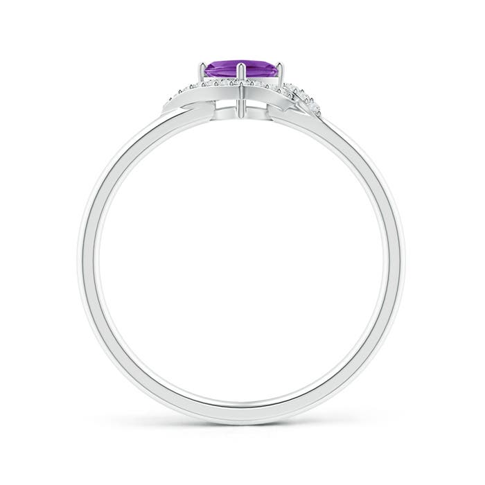 AAA - Amethyst / 0.42 CT / 14 KT White Gold