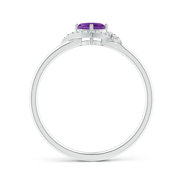 AAAA - Amethyst / 0.42 CT / 14 KT White Gold