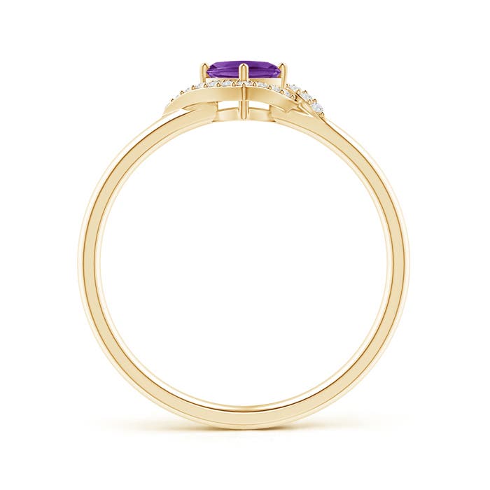 AAAA - Amethyst / 0.42 CT / 14 KT Yellow Gold