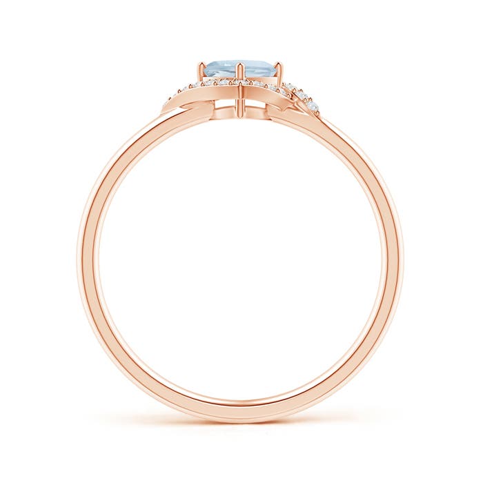 A - Aquamarine / 0.41 CT / 14 KT Rose Gold