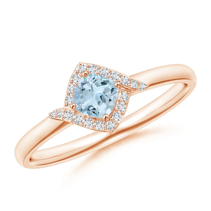 AA - Aquamarine / 0.41 CT / 14 KT Rose Gold