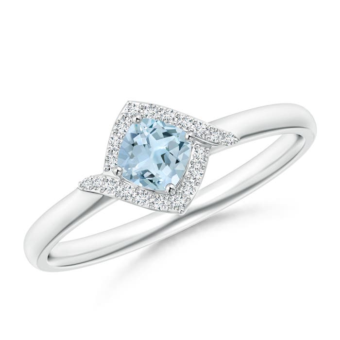 AA - Aquamarine / 0.41 CT / 14 KT White Gold