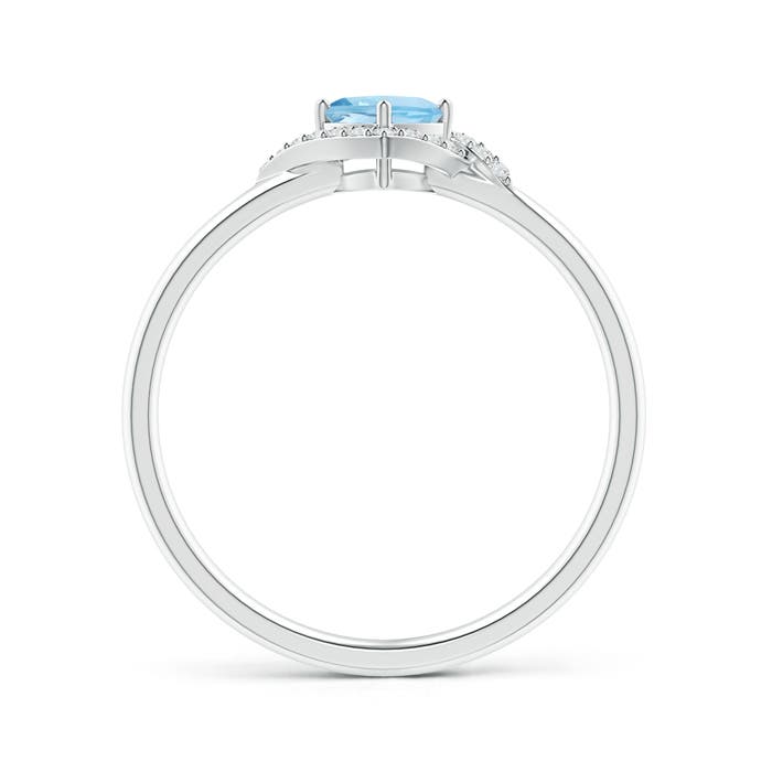 AAA - Aquamarine / 0.41 CT / 14 KT White Gold