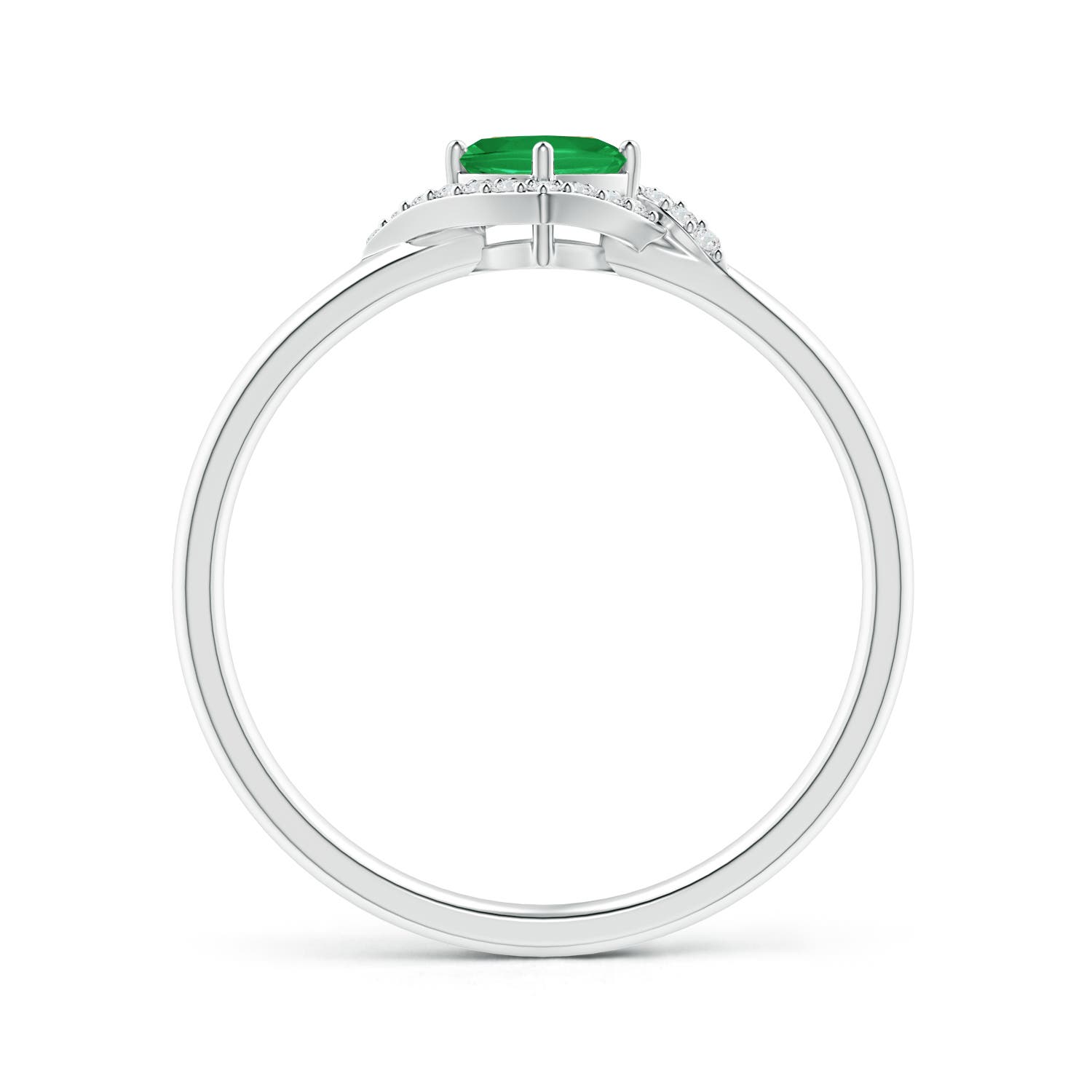 A - Emerald / 0.31 CT / 14 KT White Gold