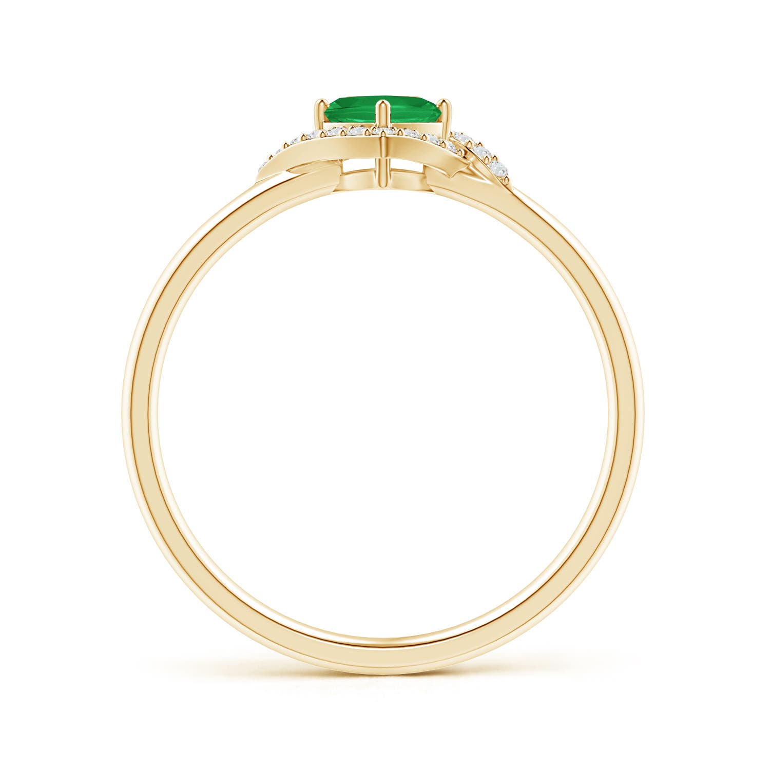 A - Emerald / 0.31 CT / 14 KT Yellow Gold