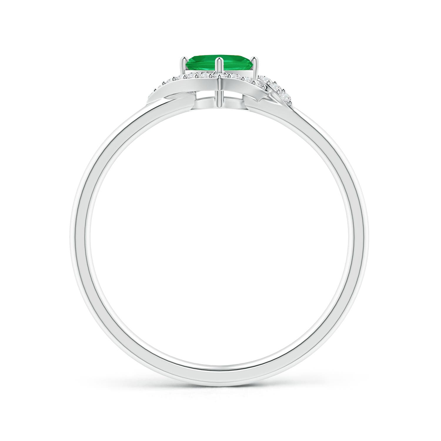 AA - Emerald / 0.31 CT / 14 KT White Gold