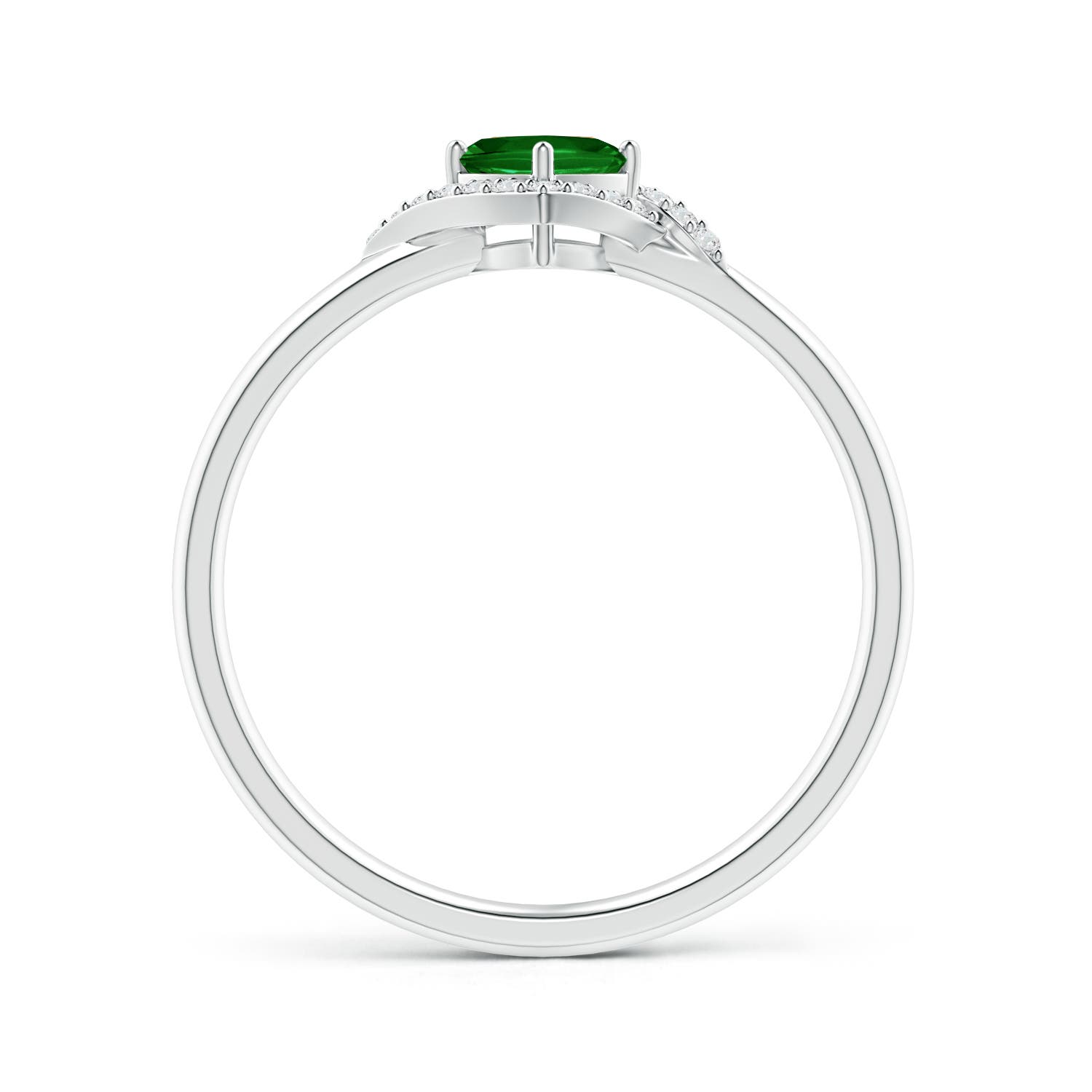 AAAA - Emerald / 0.31 CT / 14 KT White Gold