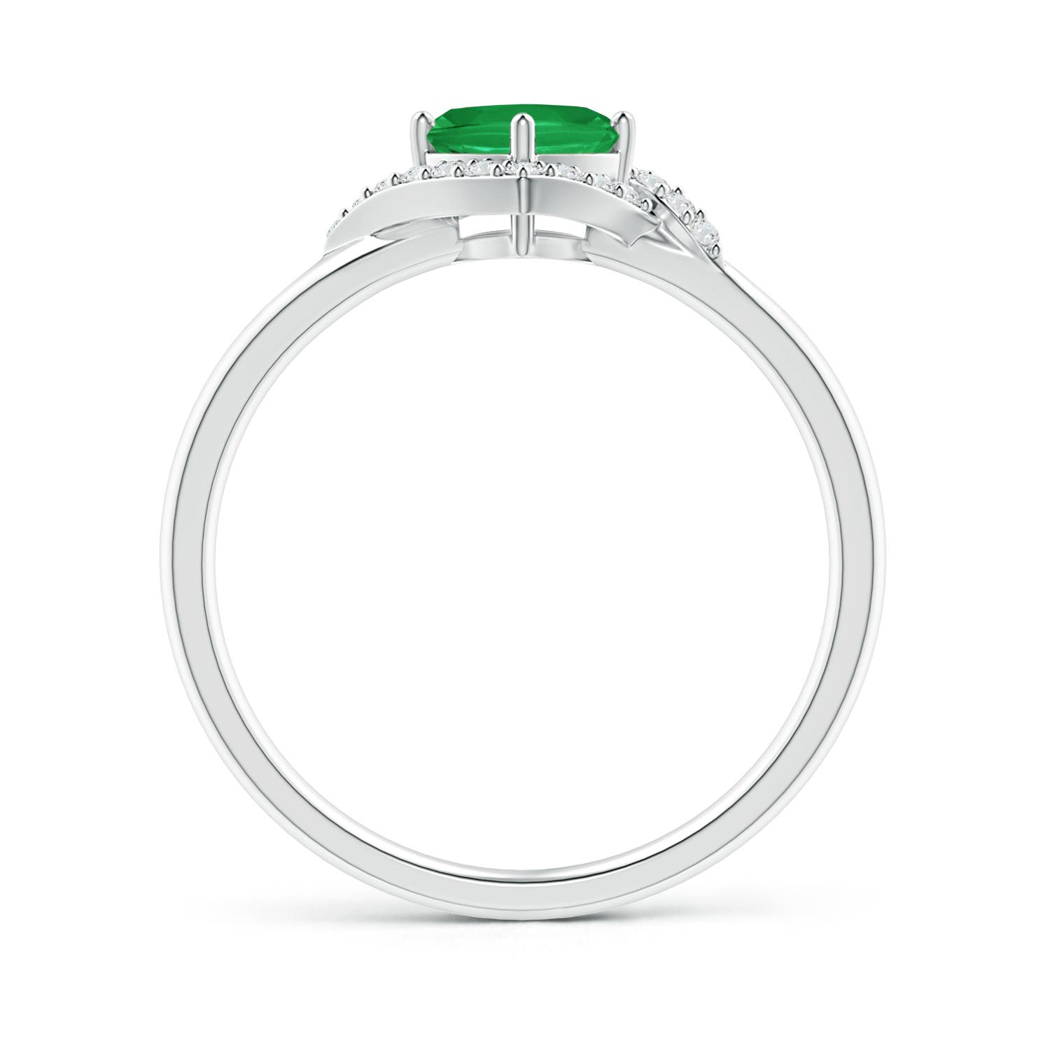 A - Emerald / 0.7 CT / 14 KT White Gold