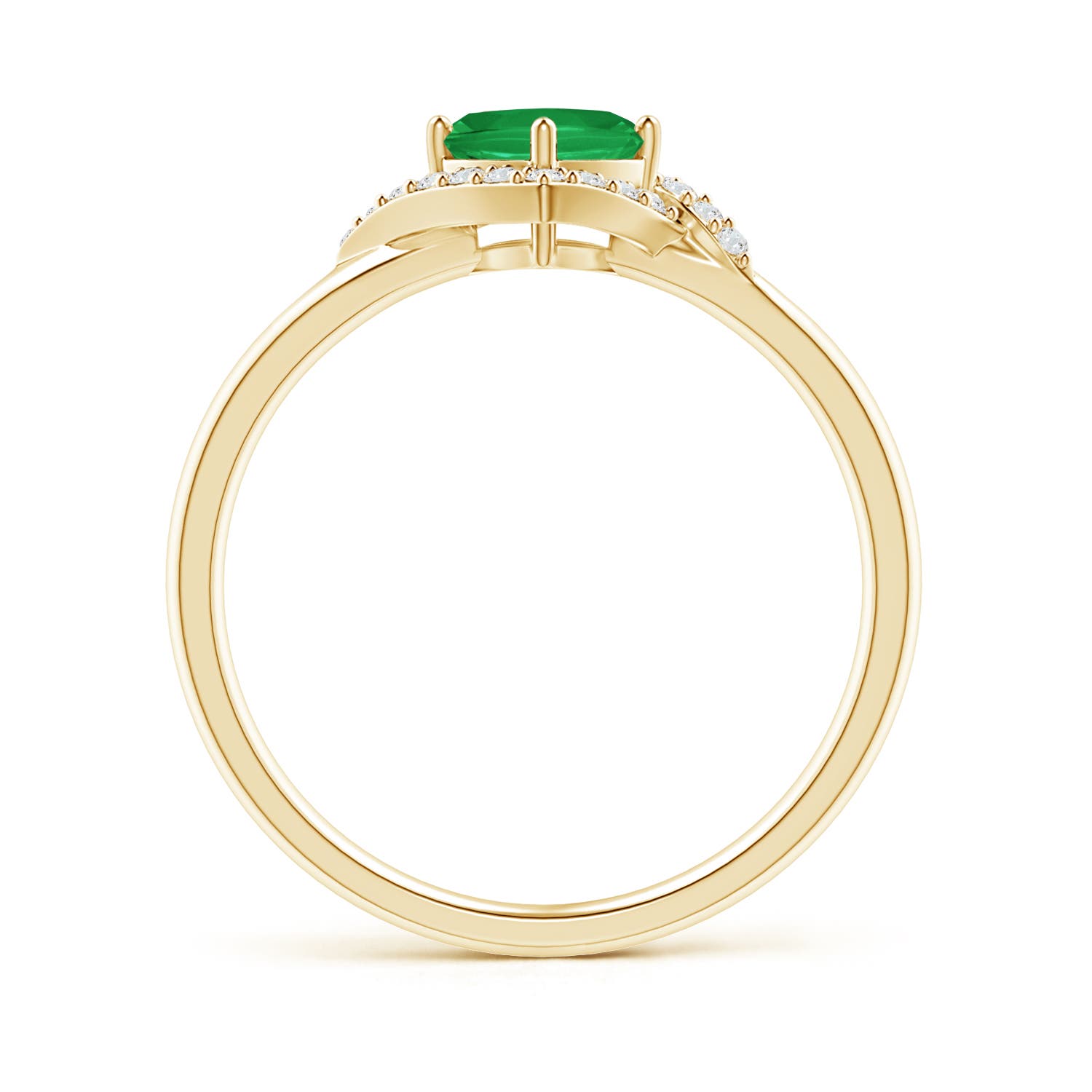 A - Emerald / 0.7 CT / 14 KT Yellow Gold