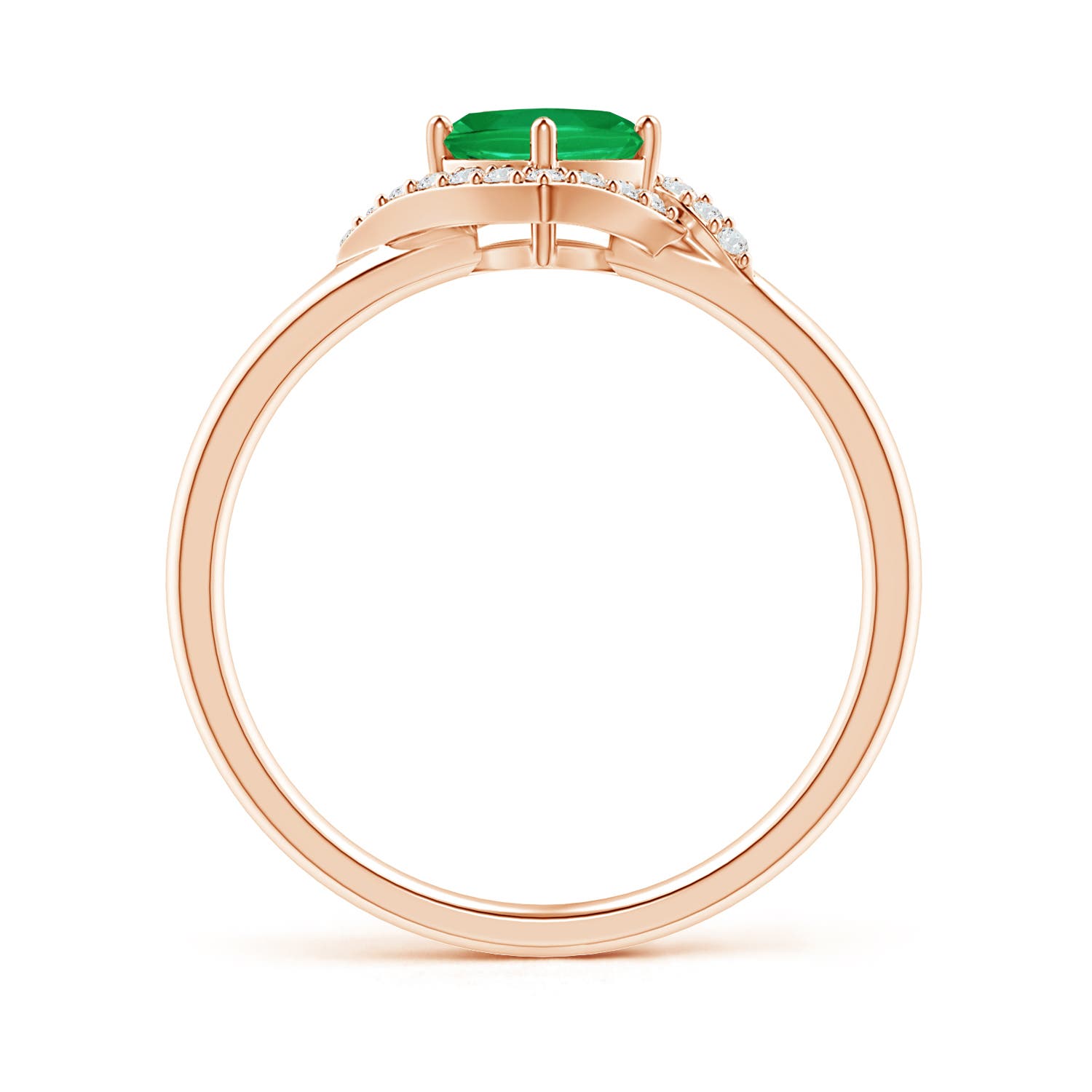 AA - Emerald / 0.7 CT / 14 KT Rose Gold