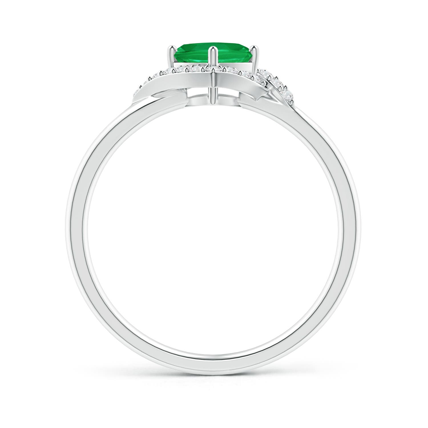 AA - Emerald / 0.7 CT / 14 KT White Gold