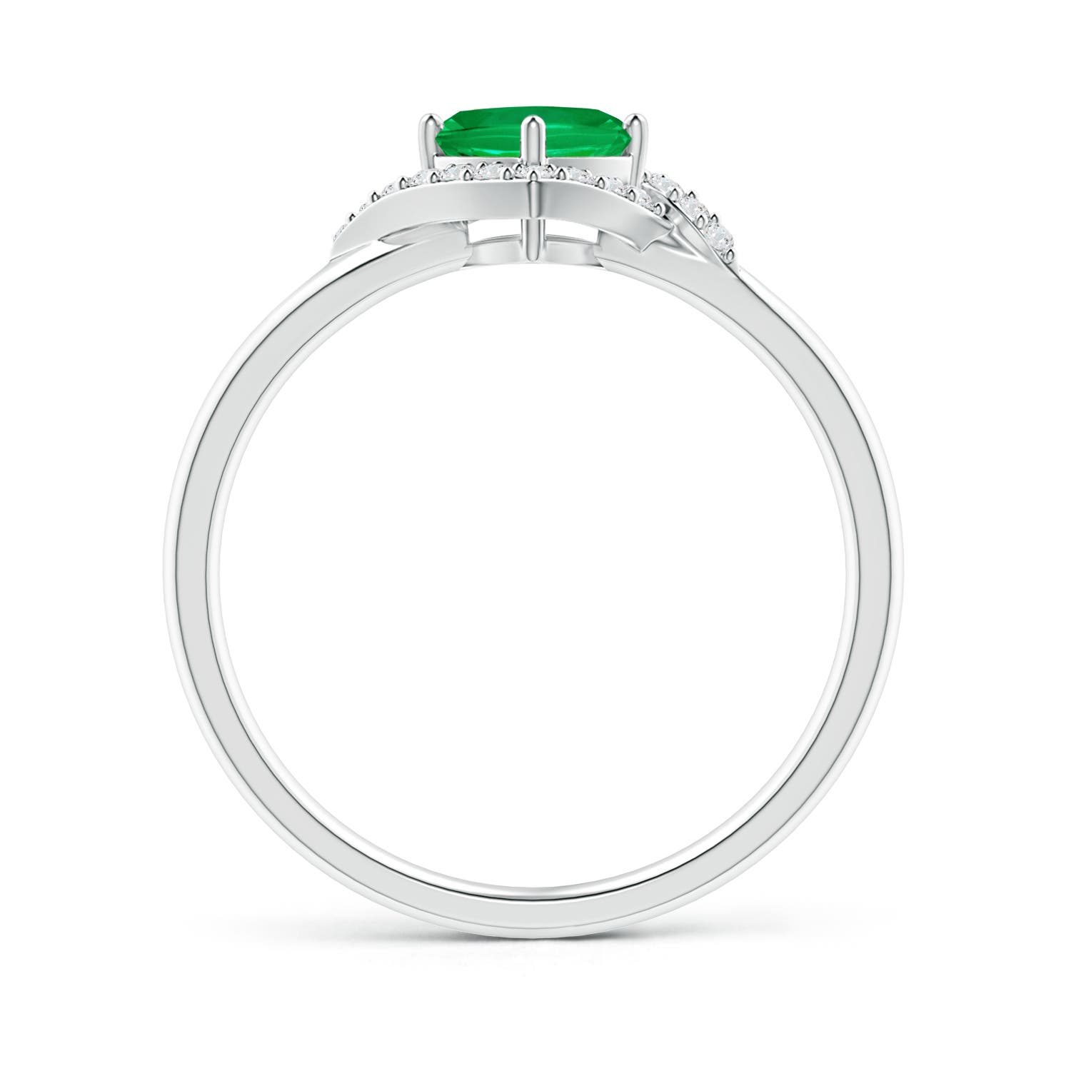 AAA - Emerald / 0.7 CT / 14 KT White Gold