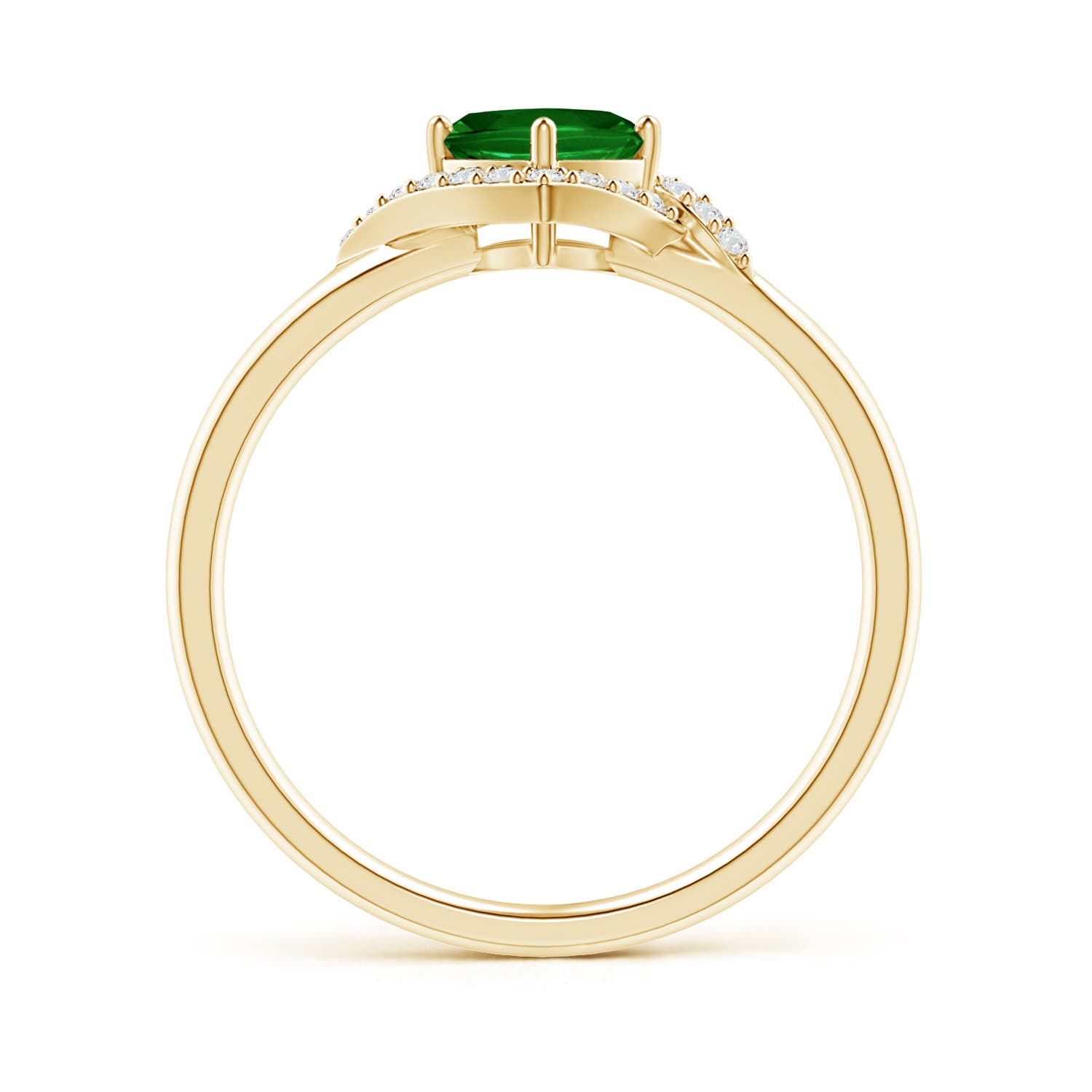 AAAA - Emerald / 0.7 CT / 14 KT Yellow Gold