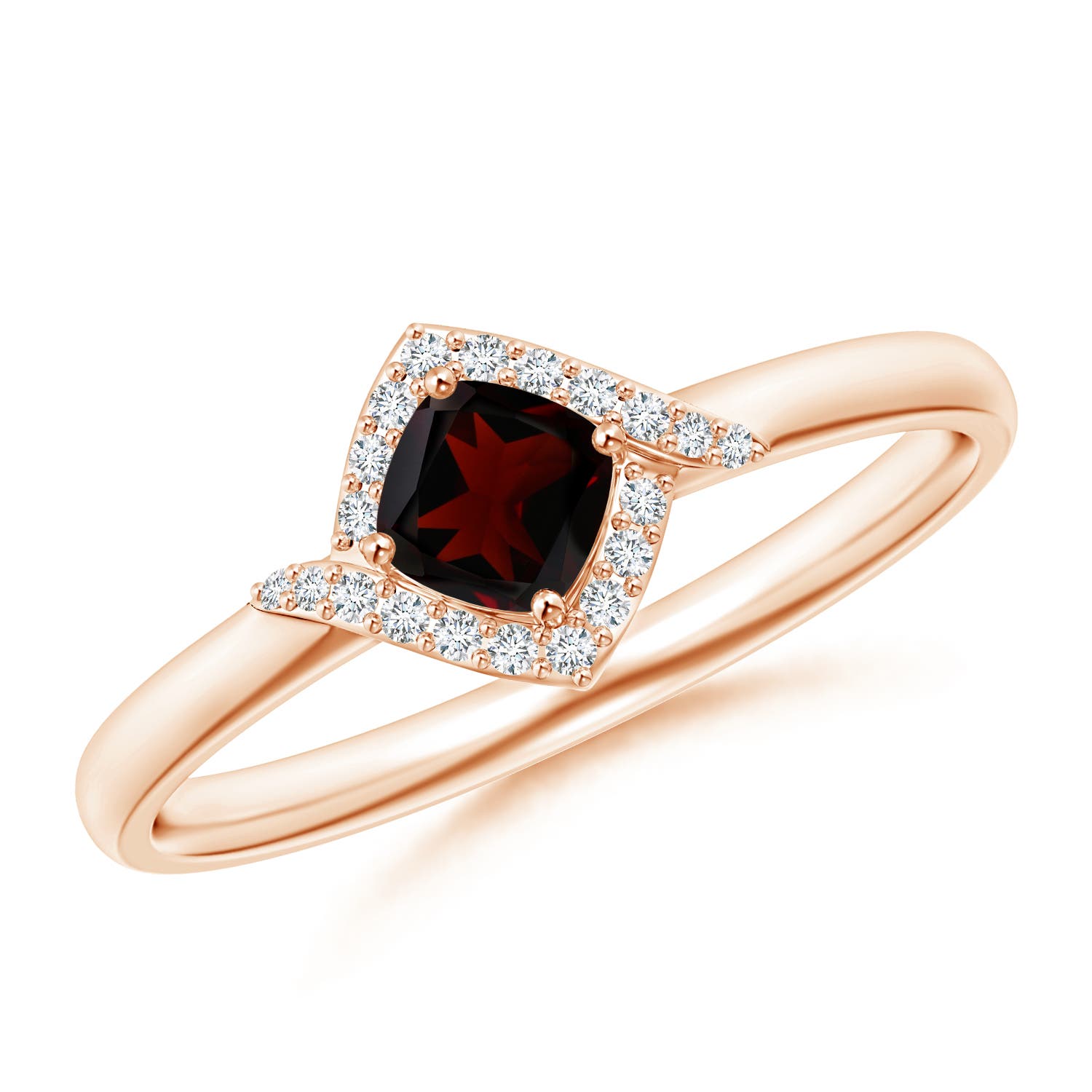 A - Garnet / 0.46 CT / 14 KT Rose Gold