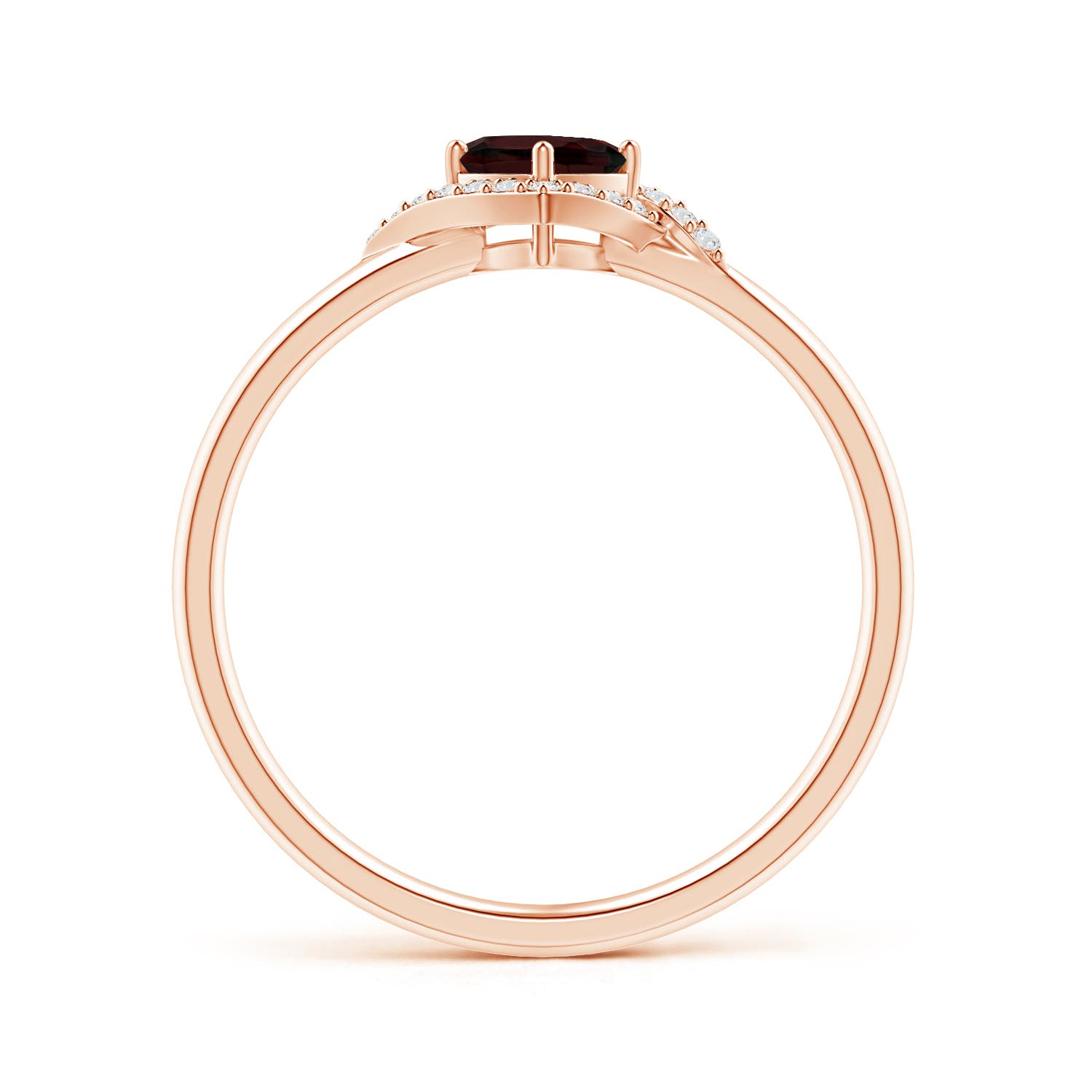 A - Garnet / 0.46 CT / 14 KT Rose Gold