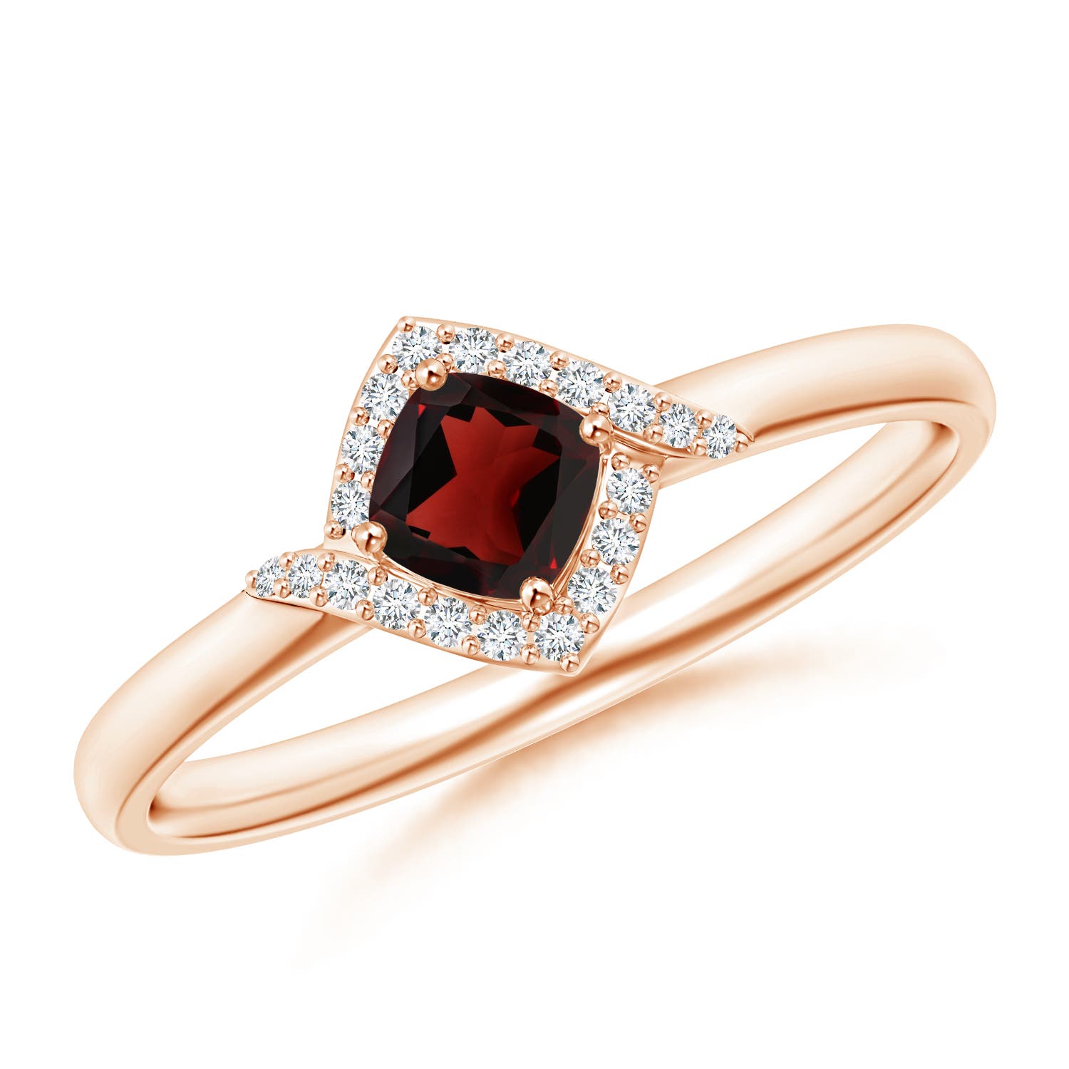 AA - Garnet / 0.46 CT / 14 KT Rose Gold